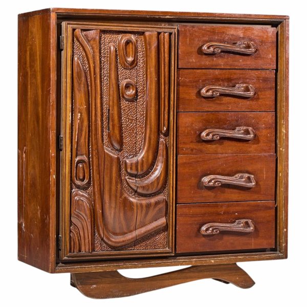 witco style pulaski oceanic mid century highboy dresser armoire