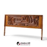 witco style pulaski oceanic mid century king headboard