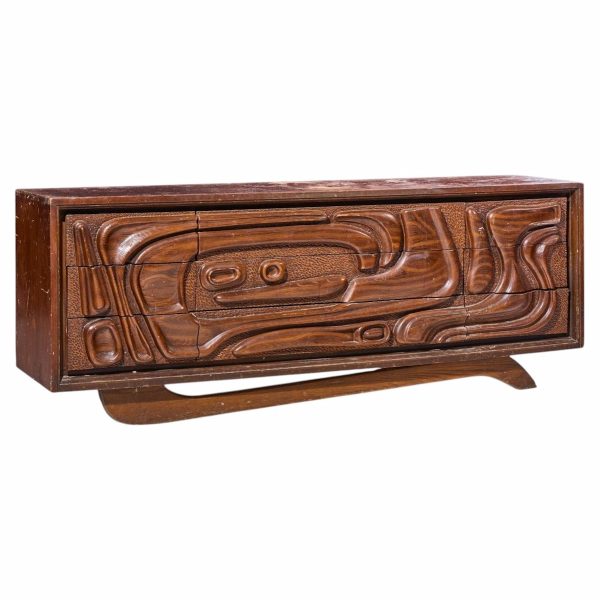 witco style pulaski oceanic mid century lowboy dresser