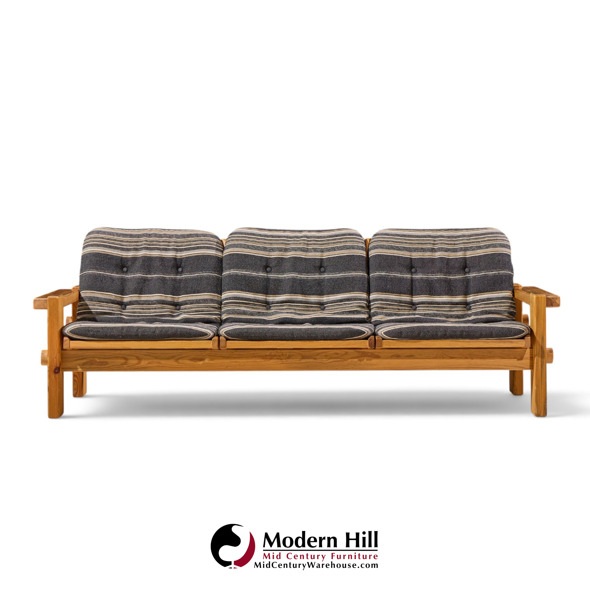 yngve ekström for swedese dymling mid century swedish pine sofa