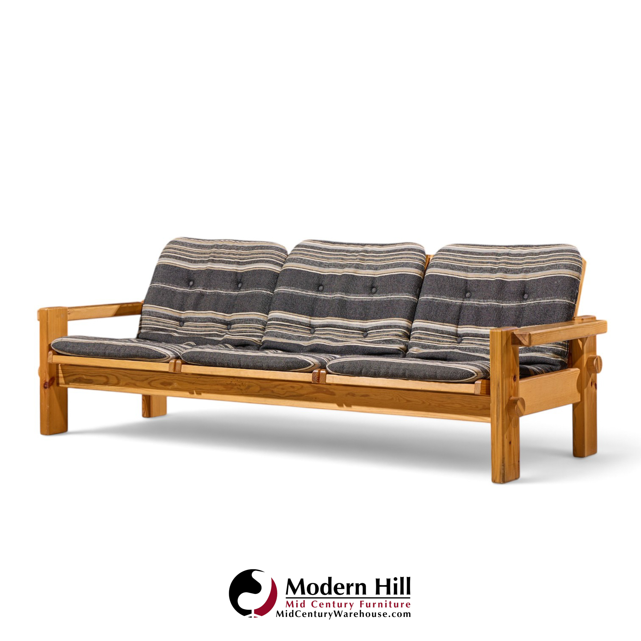 yngve ekström for swedese dymling mid century swedish pine sofa