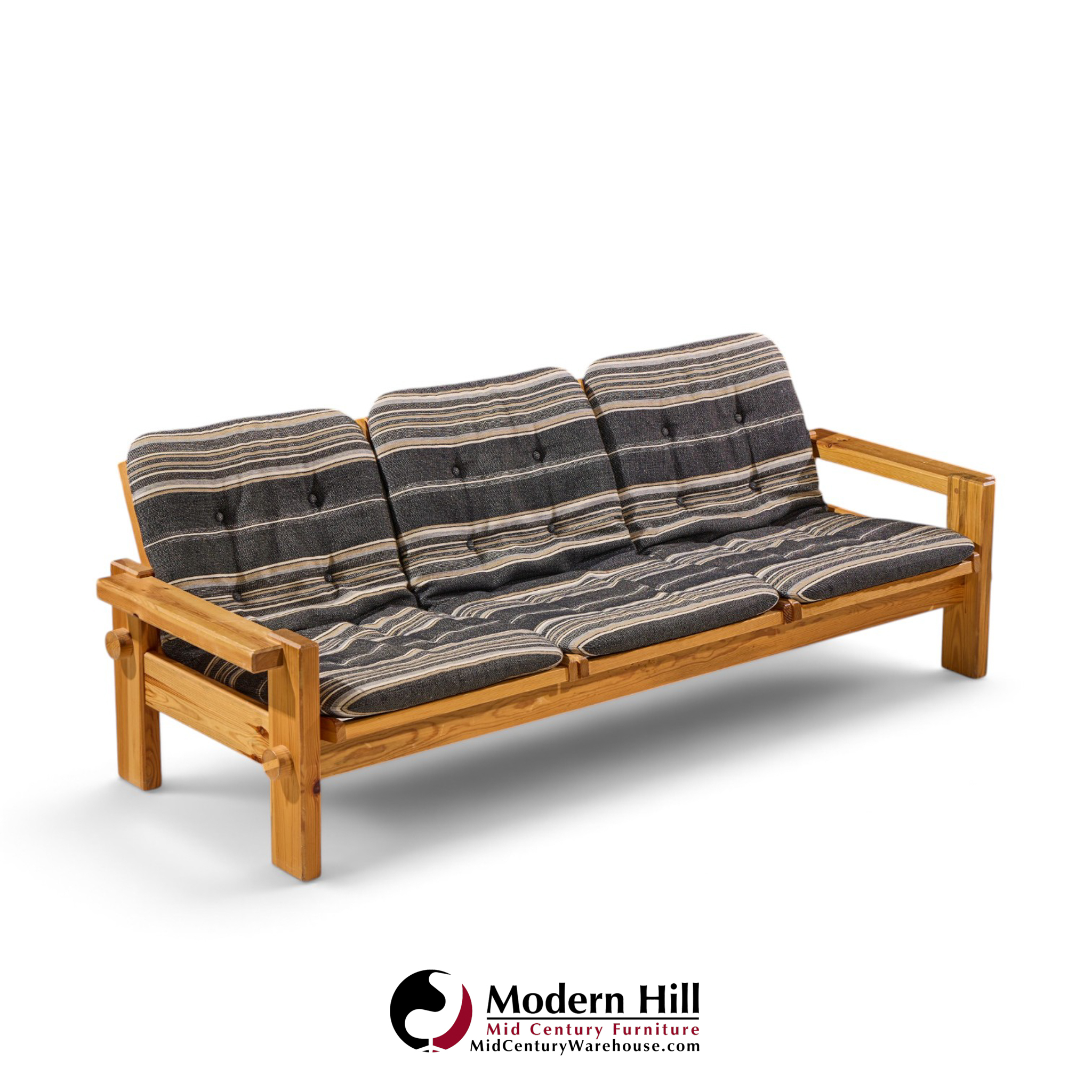 yngve ekström for swedese dymling mid century swedish pine sofa