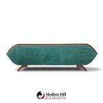 adrian pearsall style mid century walnut gondola sofa