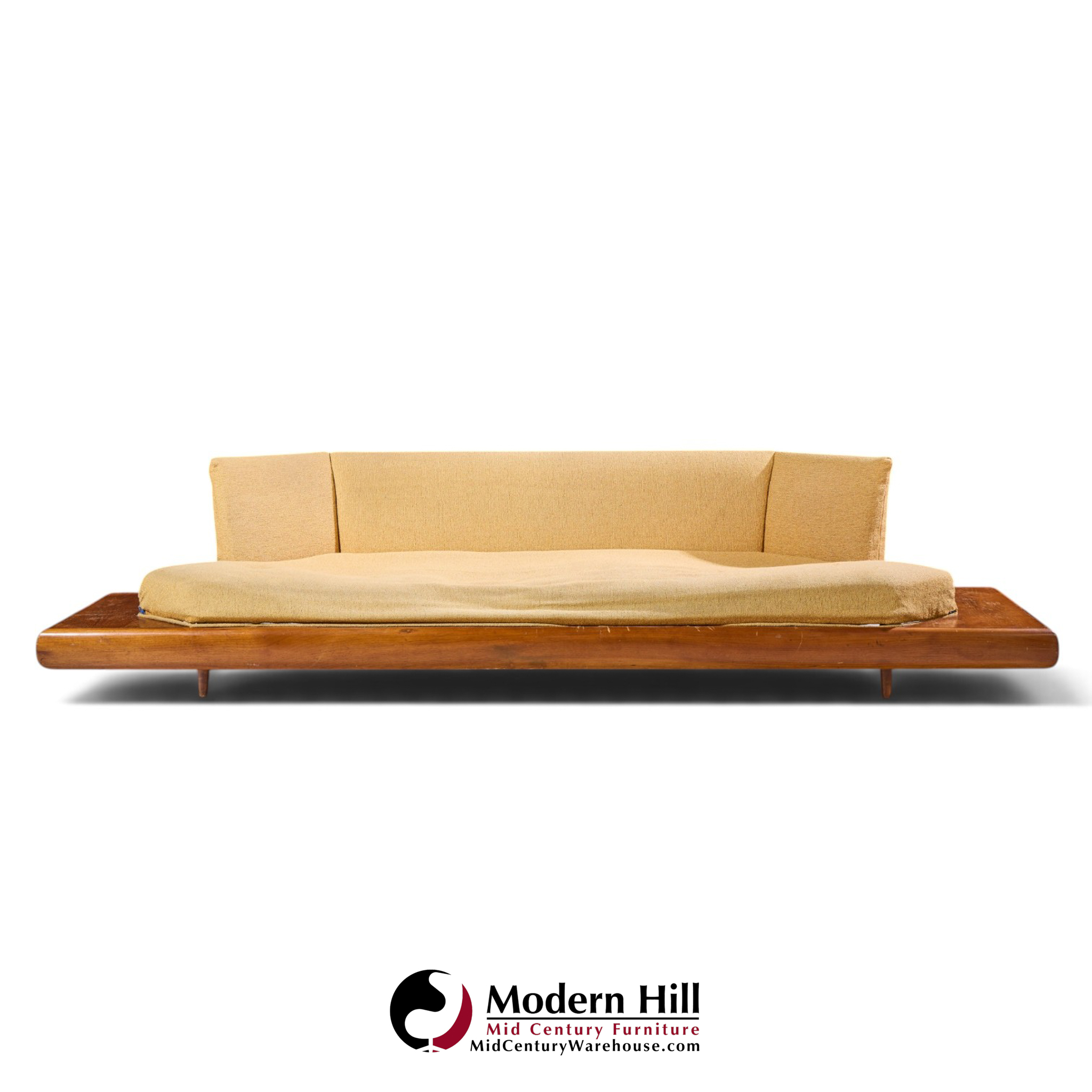 adrian pearsall for craft associates 2006-s mid century walnut sofa