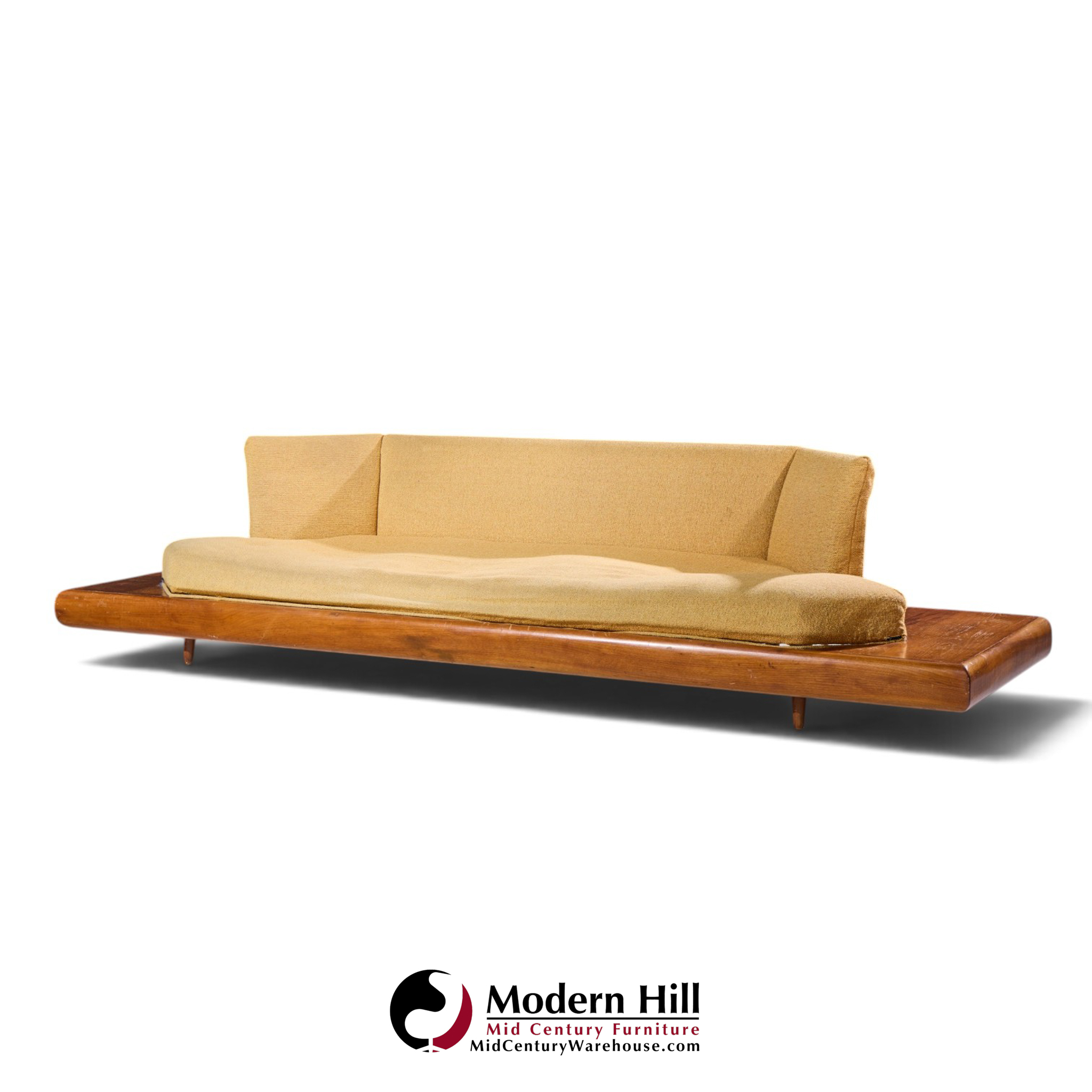 adrian pearsall for craft associates 2006-s mid century walnut sofa