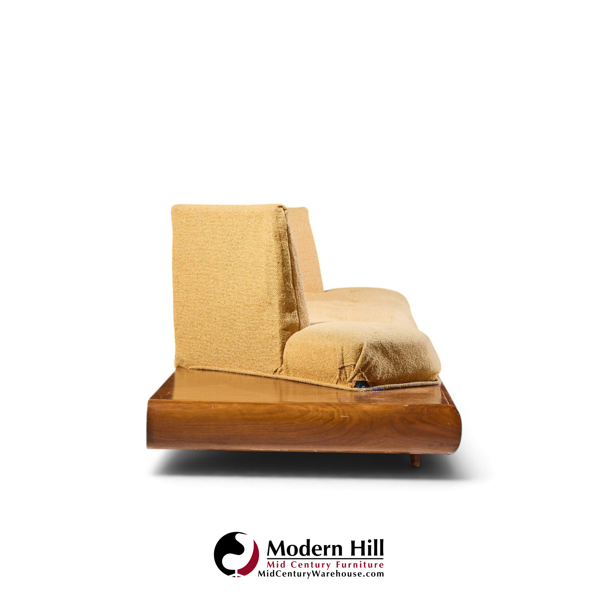 adrian pearsall for craft associates 2006-s mid century walnut sofa