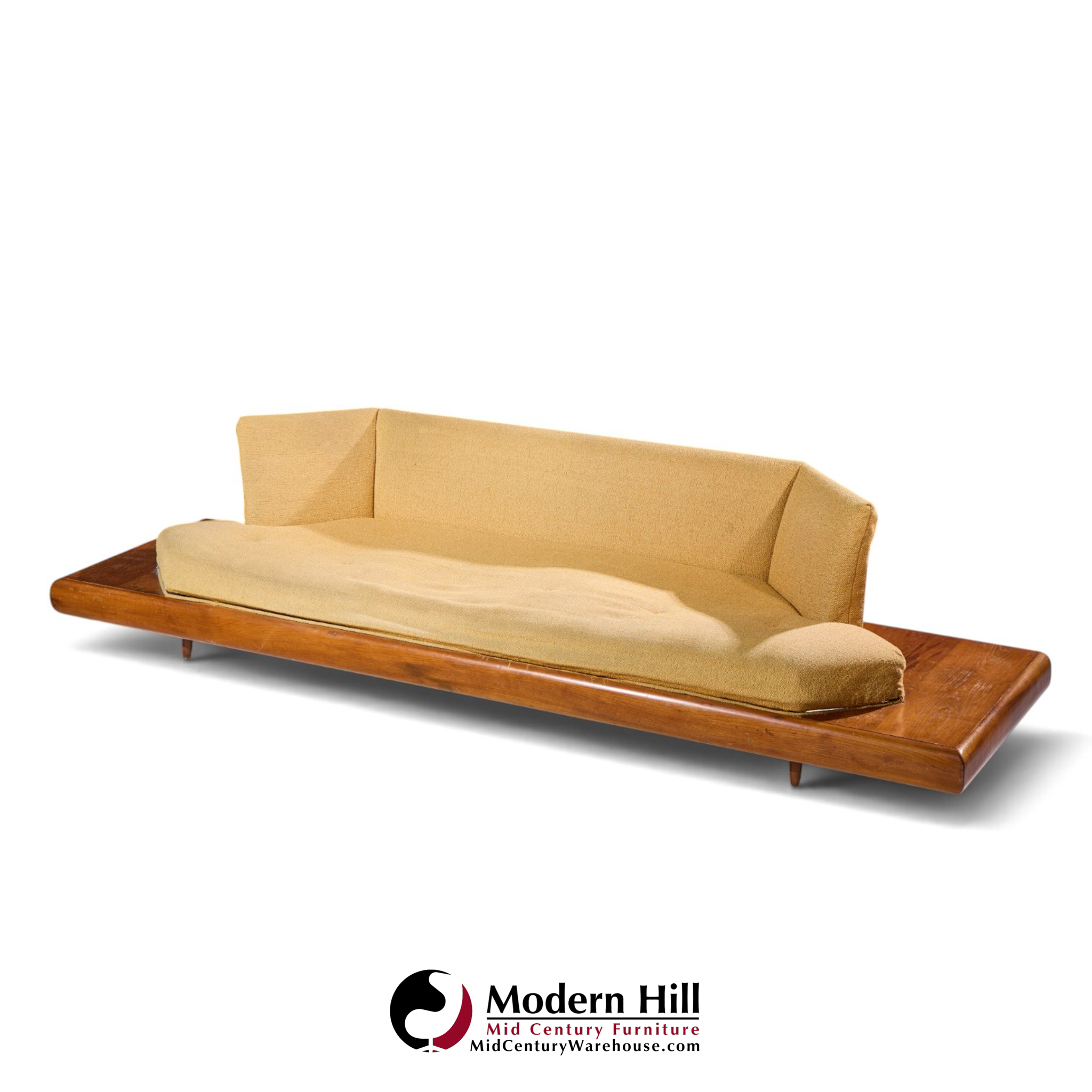 adrian pearsall for craft associates 2006-s mid century walnut sofa