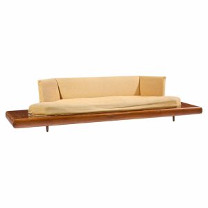 adrian pearsall for craft associates 2006-s mid century walnut sofa
