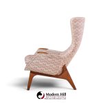 adrian pearsall for craft associates 2231-c mid century walnut wingback lounge chairs - pair