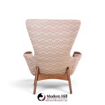 adrian pearsall for craft associates 2231-c mid century walnut wingback lounge chairs - pair