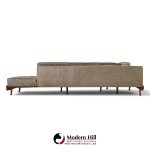 adrian pearsall for craft associates 2300-s mid century walnut boomerang sofa