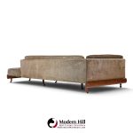 adrian pearsall for craft associates 2300-s mid century walnut boomerang sofa