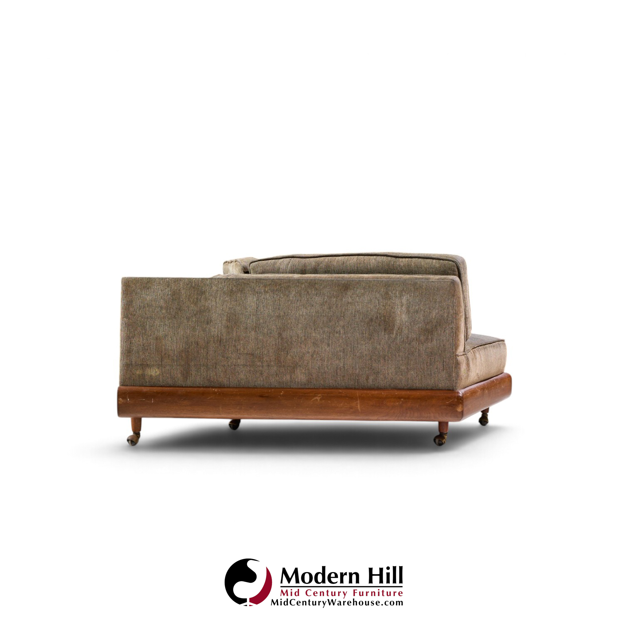 adrian pearsall for craft associates 2300-s mid century walnut boomerang sofa