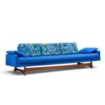 adrian pearsall for craft associates 2408-s mid century walnut gondola sofa