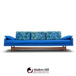 adrian pearsall for craft associates 2408-s mid century walnut gondola sofa