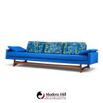 adrian pearsall for craft associates 2408-s mid century walnut gondola sofa
