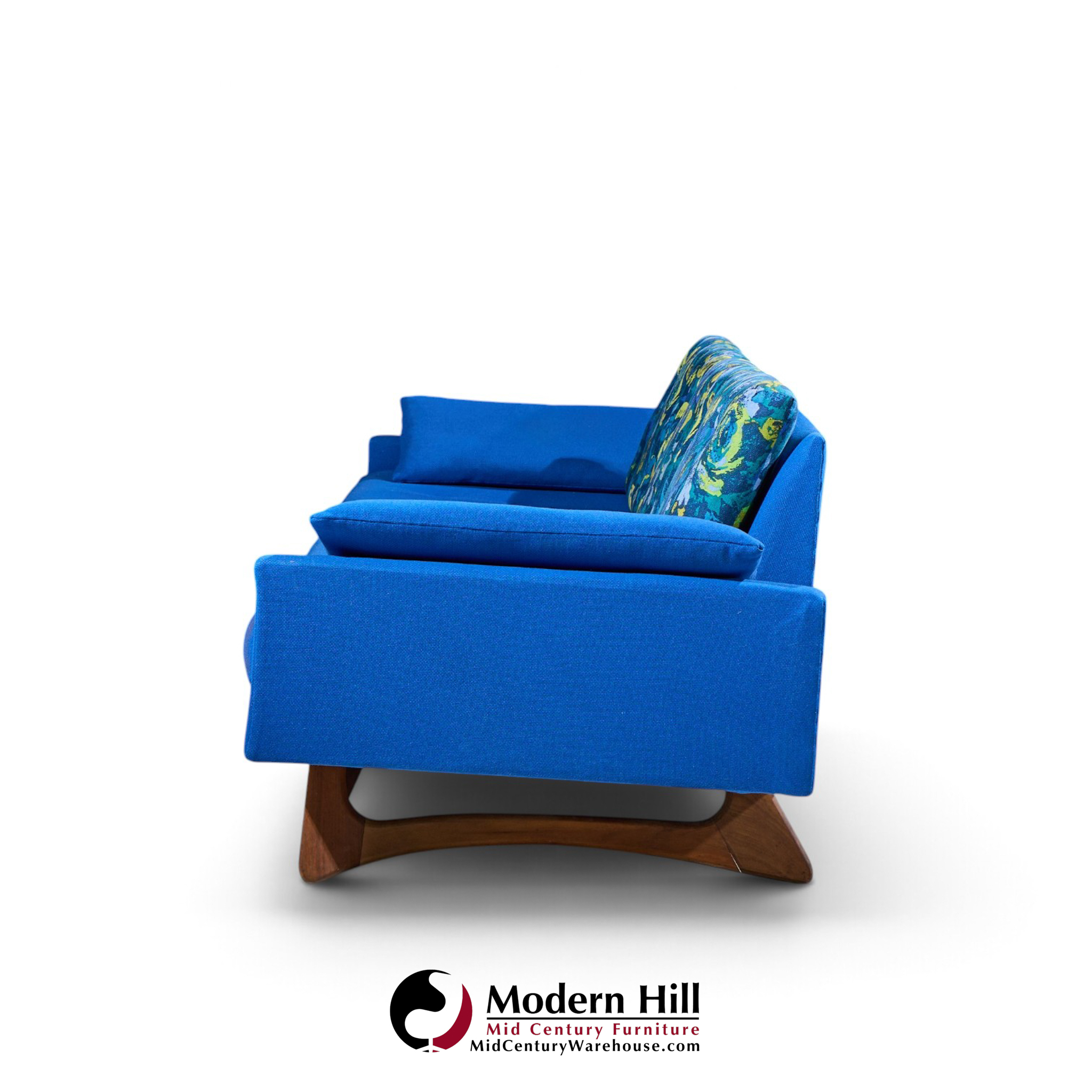adrian pearsall for craft associates 2408-s mid century walnut gondola sofa