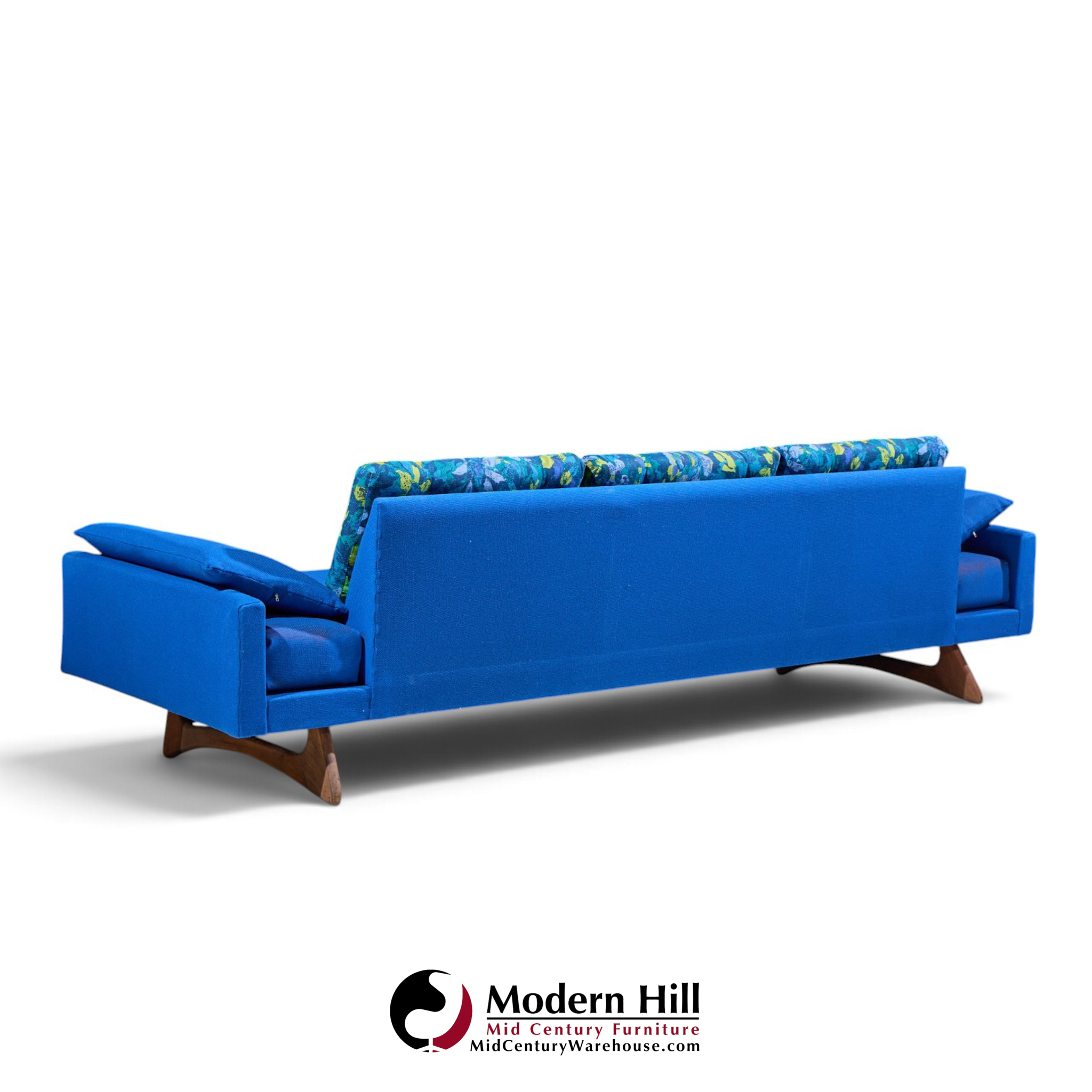 adrian pearsall for craft associates 2408-s mid century walnut gondola sofa