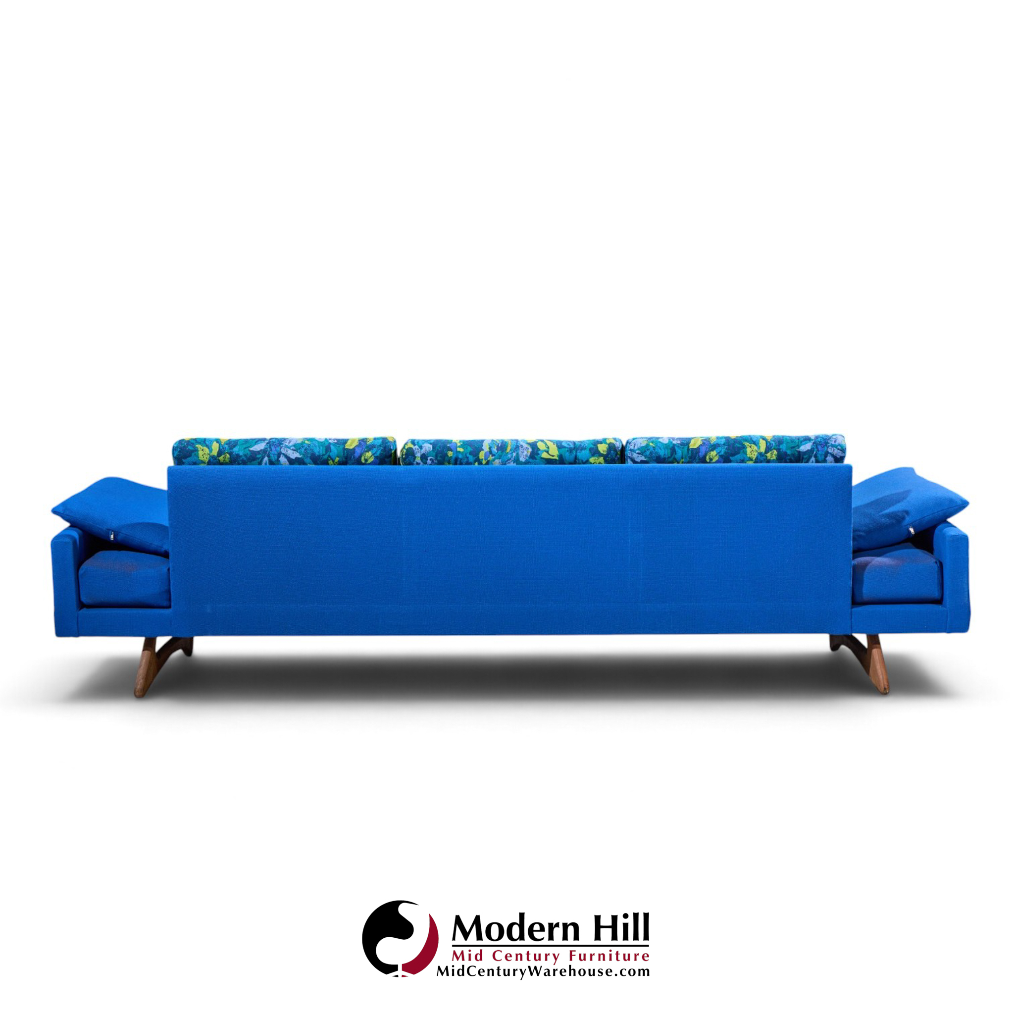 adrian pearsall for craft associates 2408-s mid century walnut gondola sofa