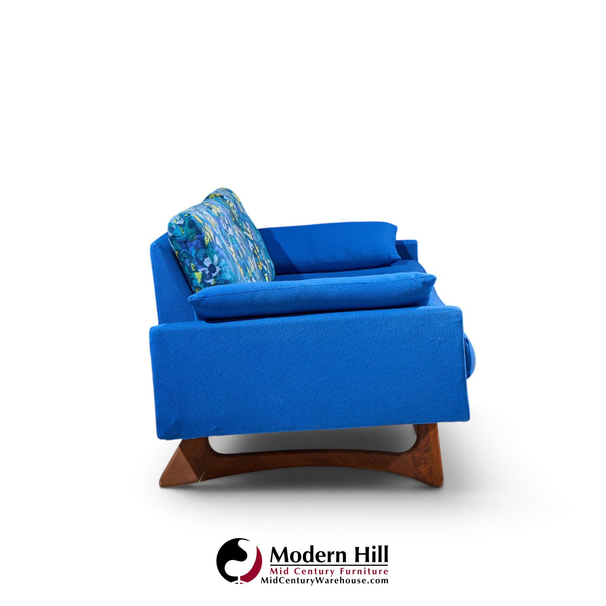 adrian pearsall for craft associates 2408-s mid century walnut gondola sofa