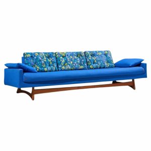 adrian pearsall for craft associates 2408-s mid century walnut gondola sofa