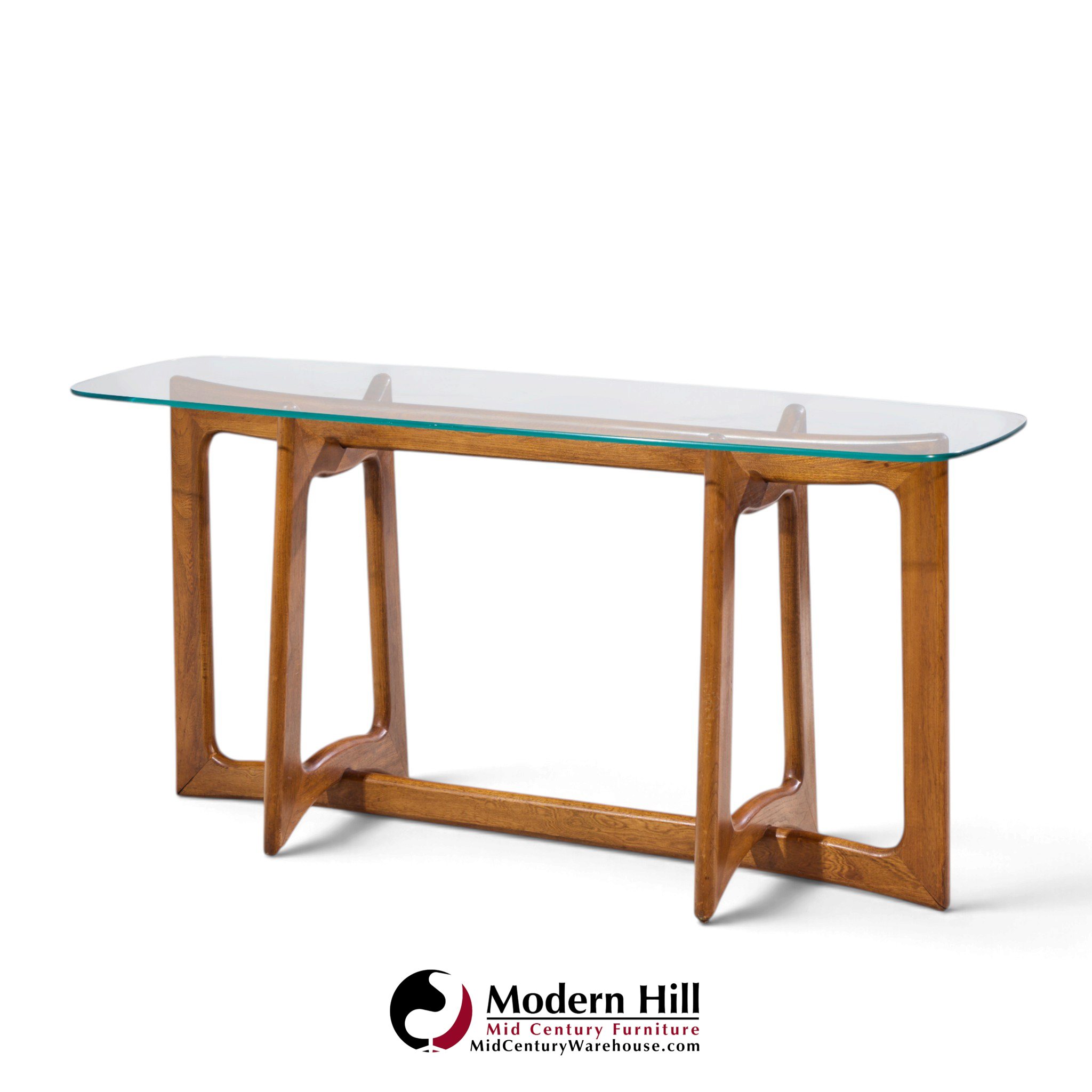 adrian pearsall for craft associates mid century sculptural walnut console table