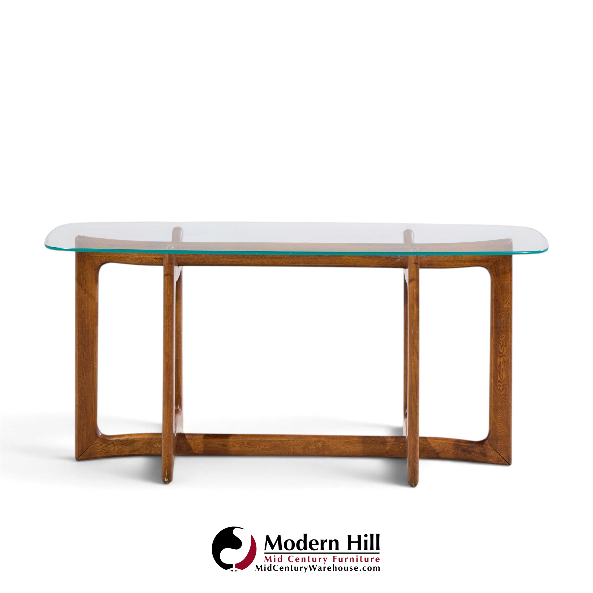 adrian pearsall for craft associates mid century sculptural walnut console table