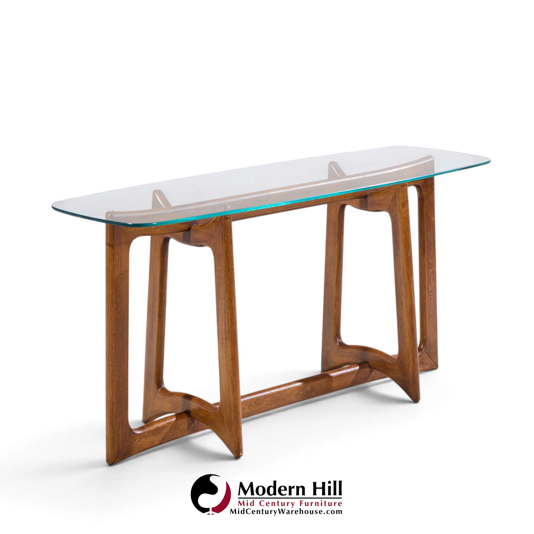 adrian pearsall for craft associates mid century sculptural walnut console table