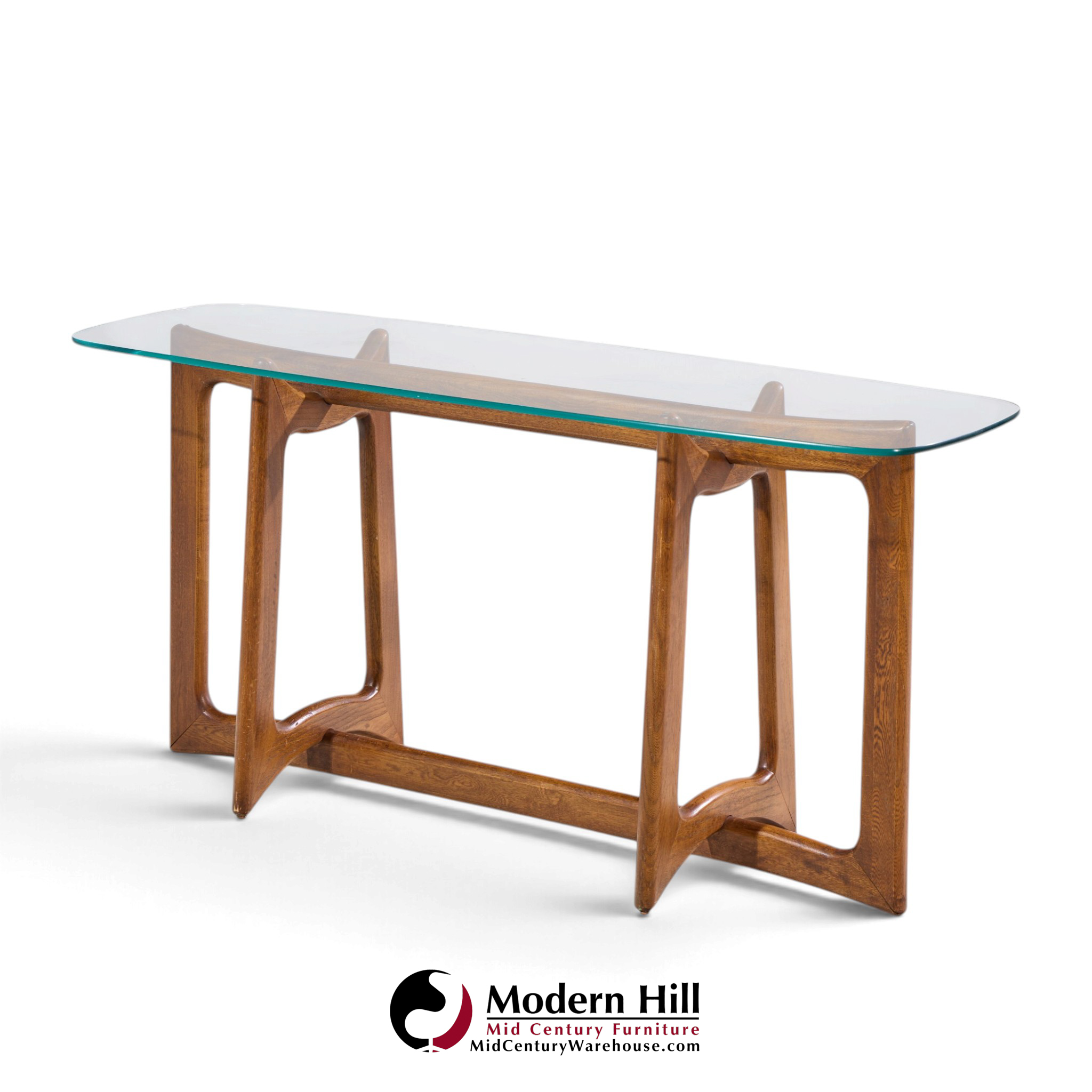 adrian pearsall for craft associates mid century sculptural walnut console table