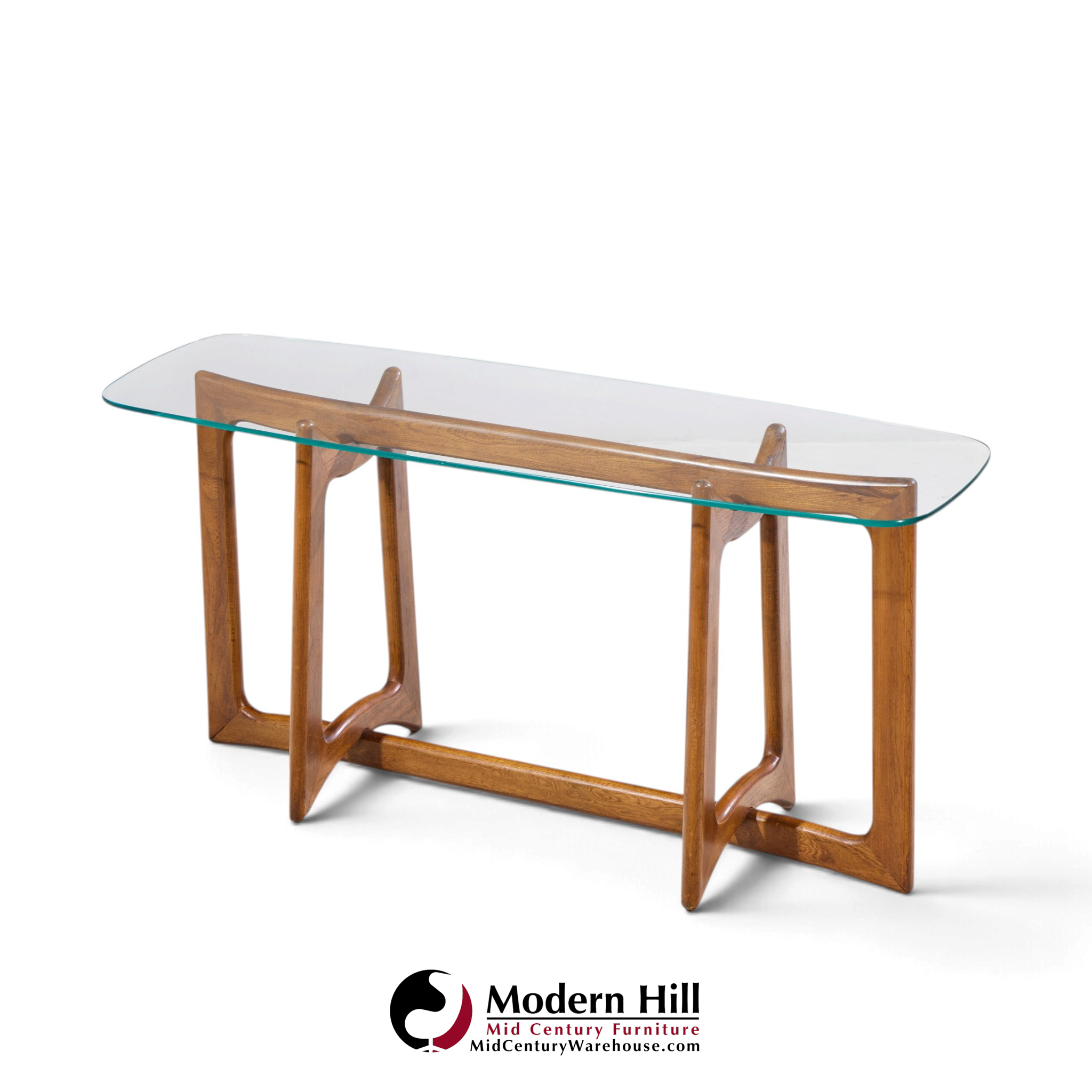 adrian pearsall for craft associates mid century sculptural walnut console table