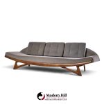 adrian pearsall for craft associates mid century walnut gondola sofa
