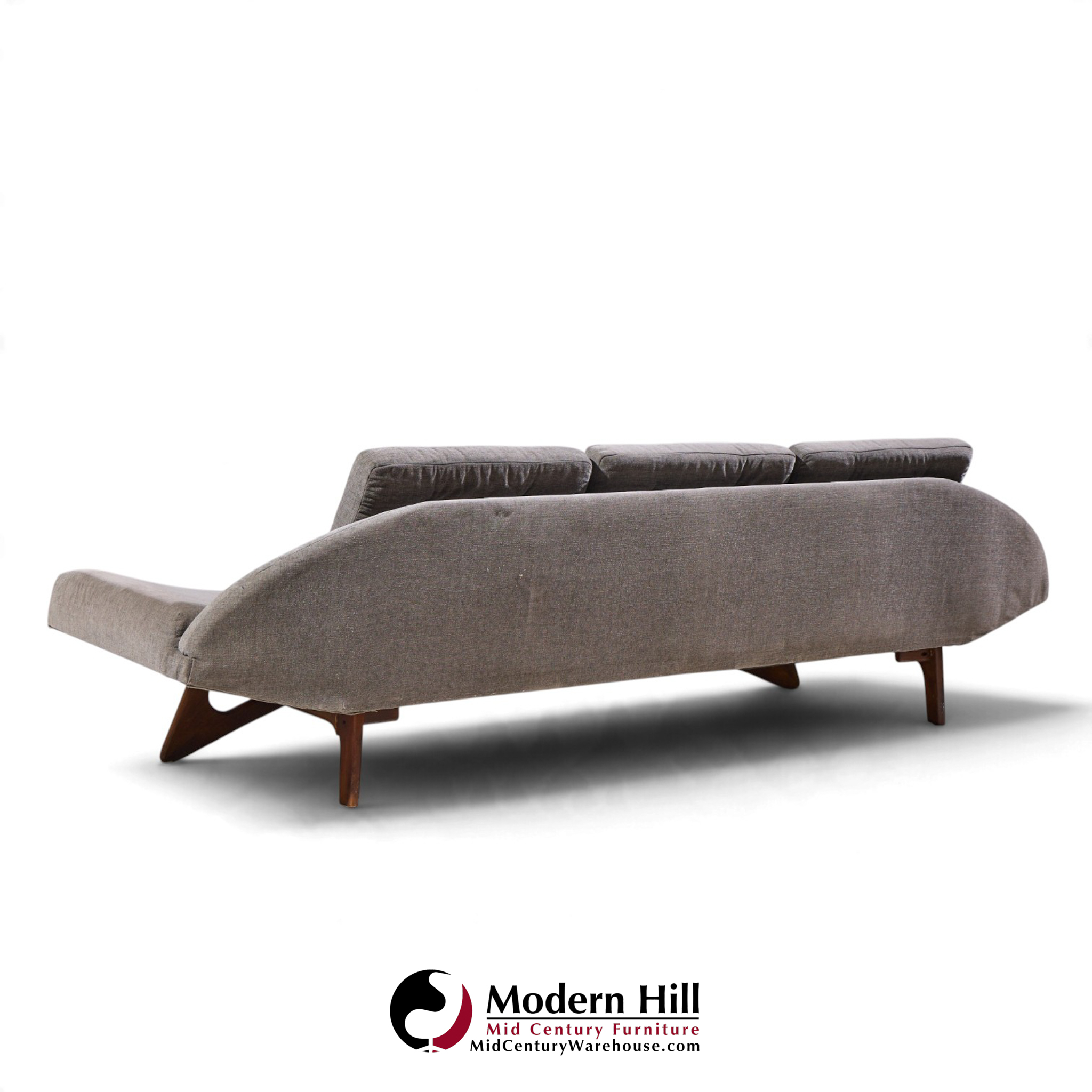 adrian pearsall for craft associates mid century walnut gondola sofa