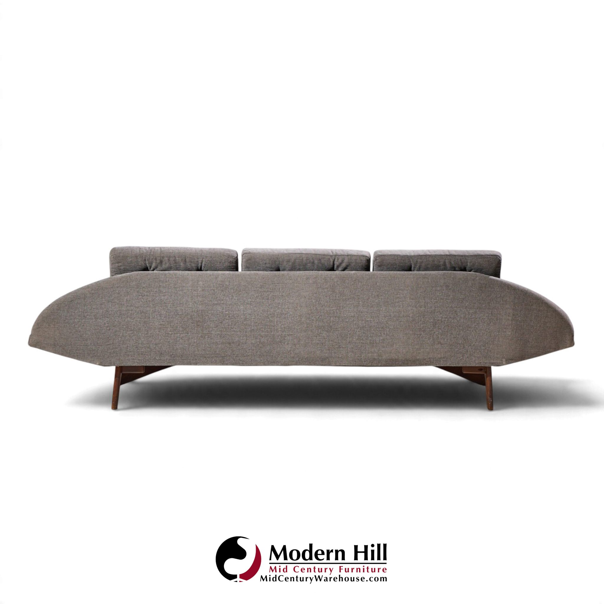 adrian pearsall for craft associates mid century walnut gondola sofa