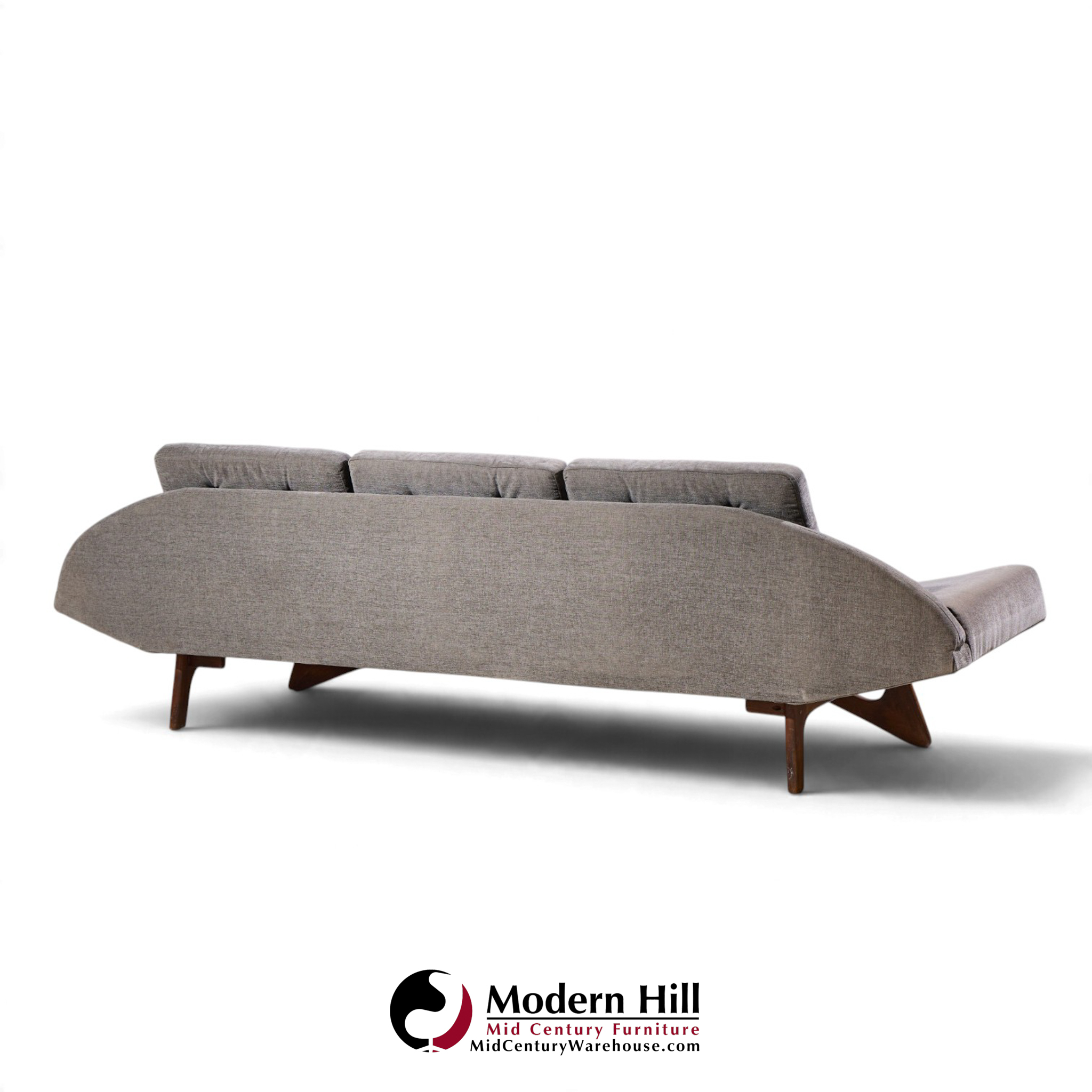 adrian pearsall for craft associates mid century walnut gondola sofa