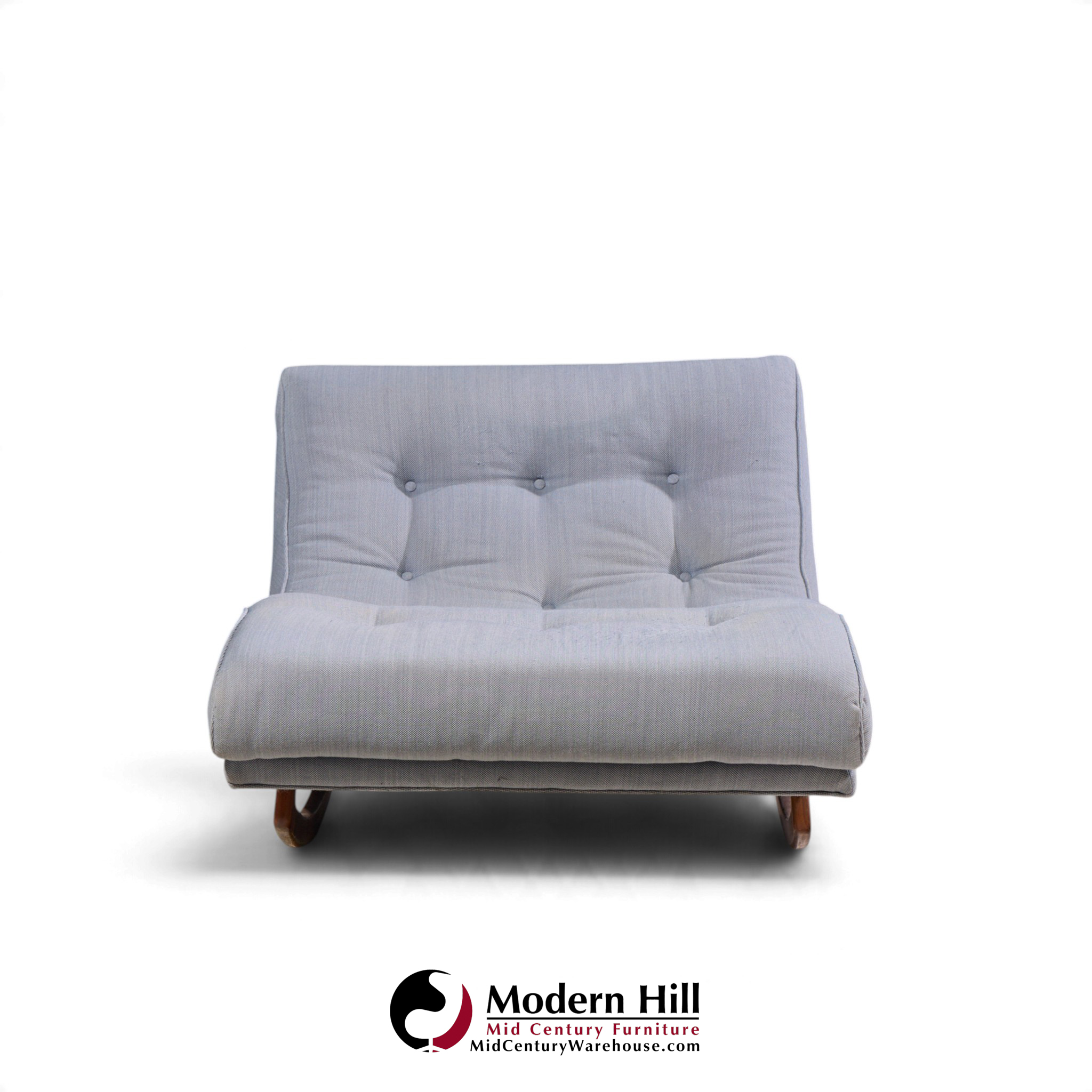 adrian pearsall for craft associates mid century walnut rocking wave chaise lounge chair