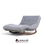 adrian pearsall for craft associates mid century walnut rocking wave chaise lounge chair