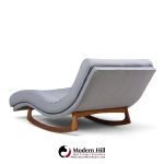 adrian pearsall for craft associates mid century walnut rocking wave chaise lounge chair