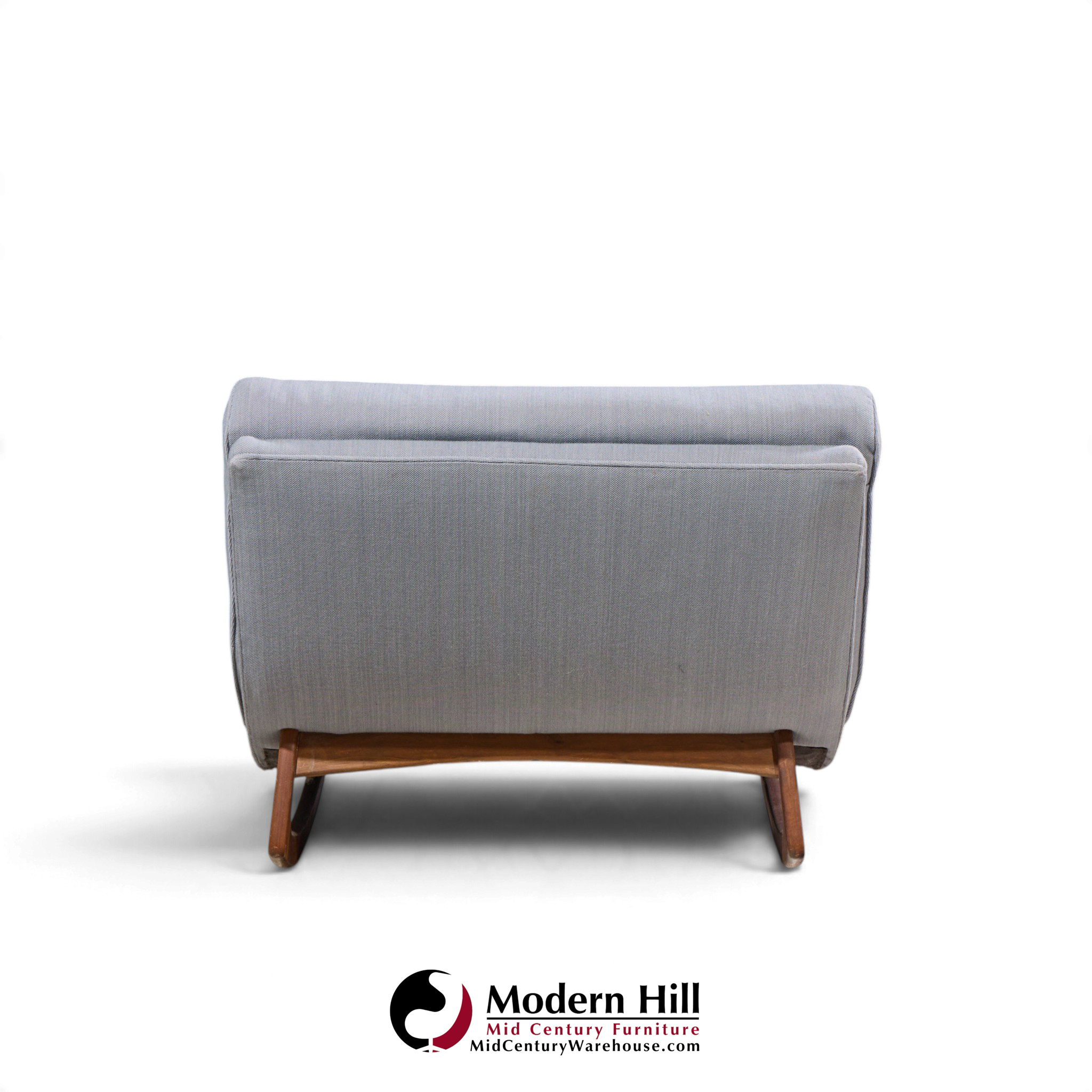 adrian pearsall for craft associates mid century walnut rocking wave chaise lounge chair
