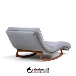 adrian pearsall for craft associates mid century walnut rocking wave chaise lounge chair