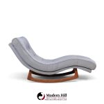 adrian pearsall for craft associates mid century walnut rocking wave chaise lounge chair