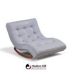 adrian pearsall for craft associates mid century walnut rocking wave chaise lounge chair