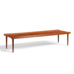 arne vodder style mid century danish teak coffee table