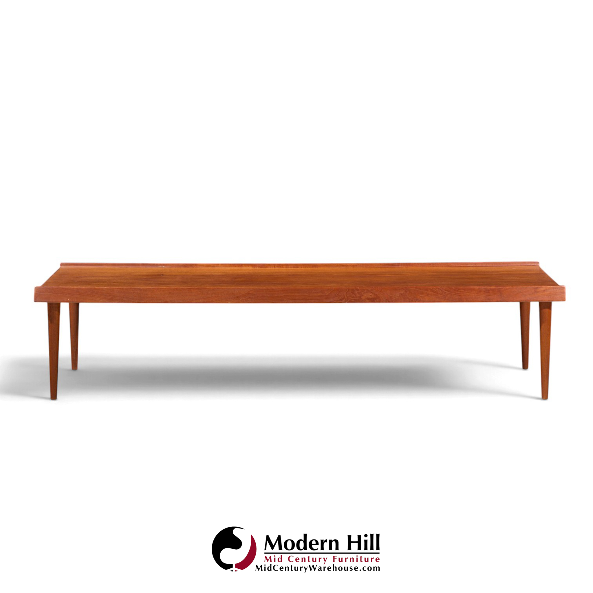 arne vodder style mid century danish teak coffee table