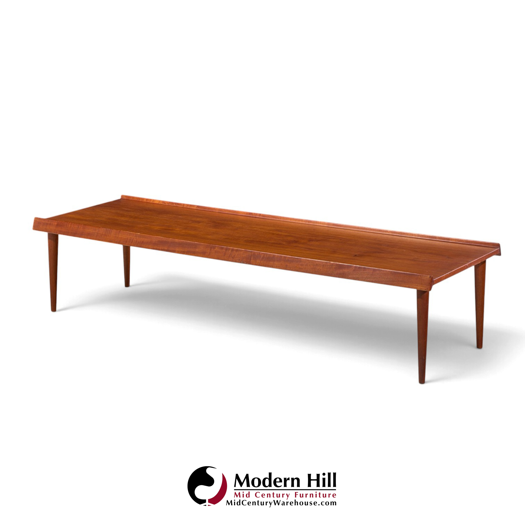 arne vodder style mid century danish teak coffee table