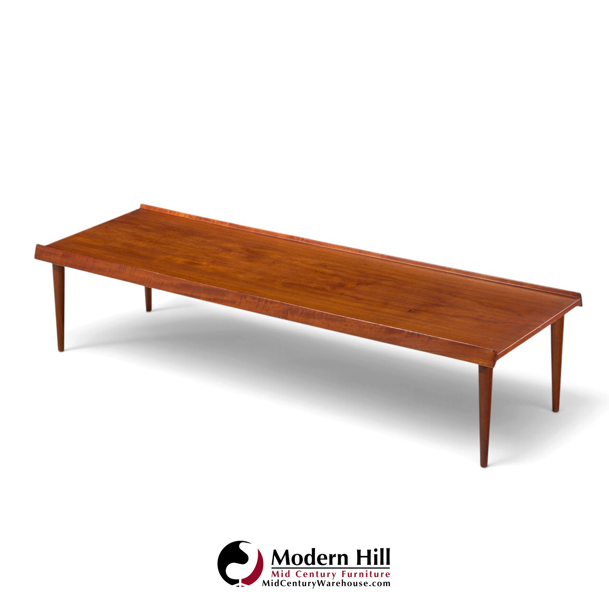 arne vodder style mid century danish teak coffee table