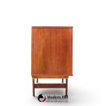 arne vodder style mid century danish teak sliding door credenza