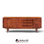 arne vodder style mid century danish teak sliding door credenza