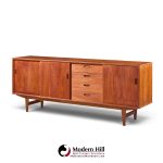 arne vodder style mid century danish teak sliding door credenza