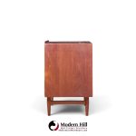 arne vodder for sibast mid century danish teak bar record cabinet nightstand with tambour door