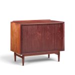 arne vodder for sibast mid century danish teak tambour door cabinet credenza